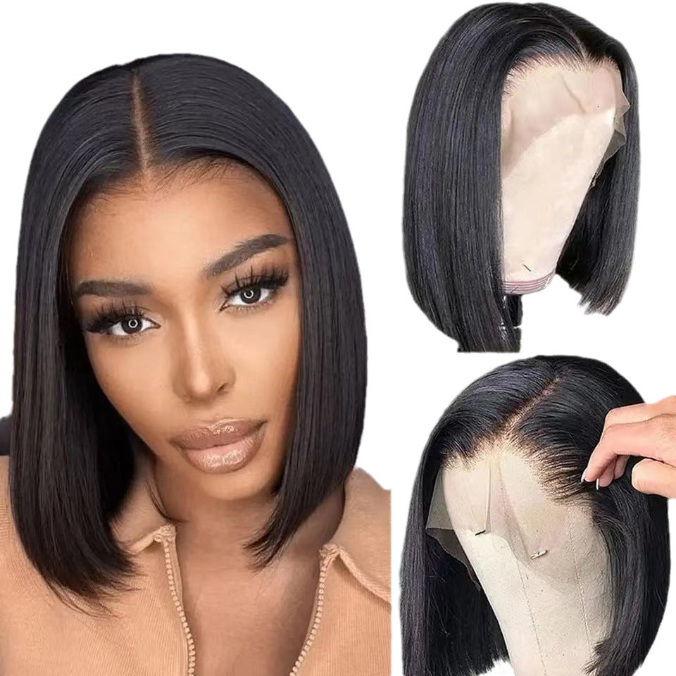 WOWANGEL Wear & Go Glueless Bob Wig 5x5 Straight HD Lace Closure Wig