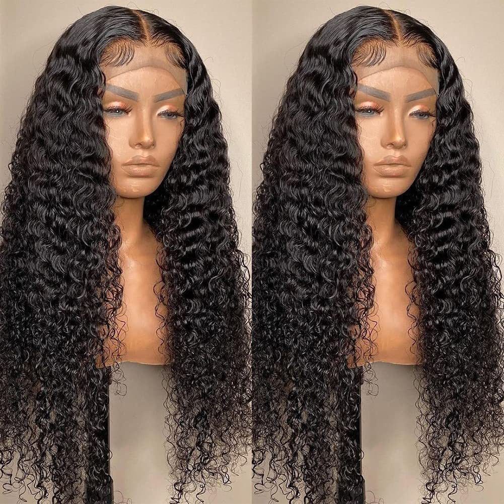 360 Lace Frontal Wigs 100% Remy Water Wave Human Hair Wigs Preplucked With Baby Hair