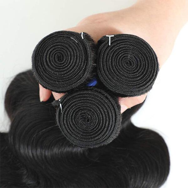 Megalook 3Bundles Body Wave Hair 10A Brazilian Human Hair Bundles Natural Hair Extensions