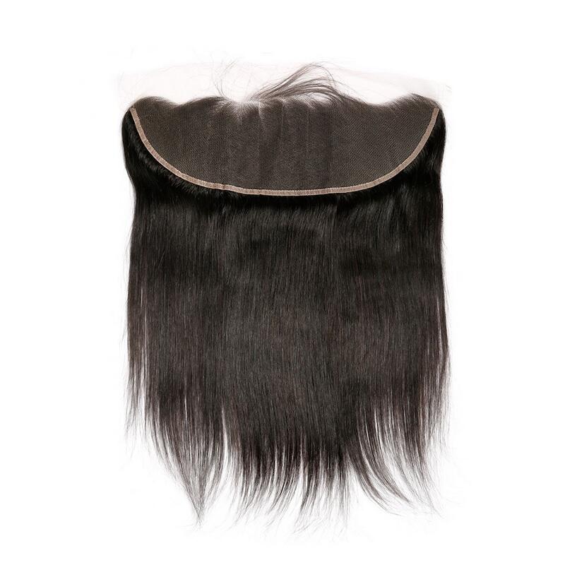 Megalook Virgin Remy Brazilian Straight Closure ear to Ear Frontal 4x4/5x5/13x6/13x4 Transparent Lace Frontal Closure Free Part