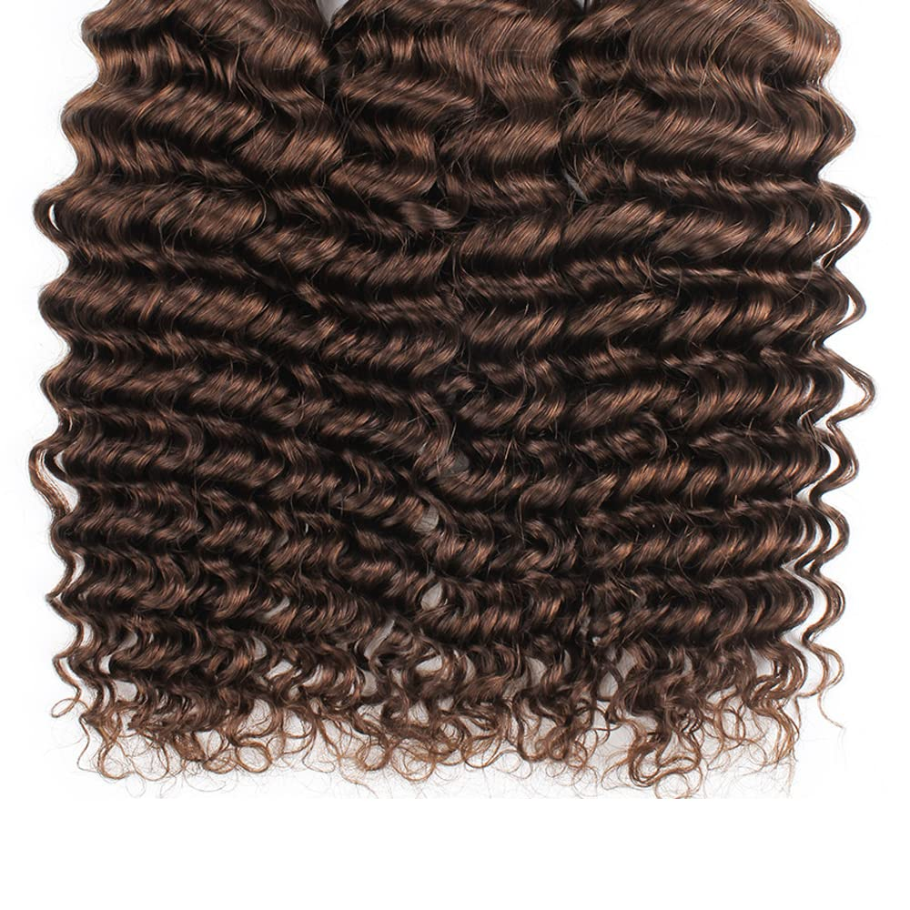 Megalook 10-32 inch Deep Wave Hair Bundles 1Pcs Unprocessed Virgin Human Hair Weaves