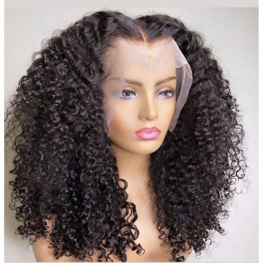 Megalook High Quality 210% Density 13X4 HD Transparent Lace Front Wigs Burmese Curl / Loose Deep Lace Wig Deep Curly