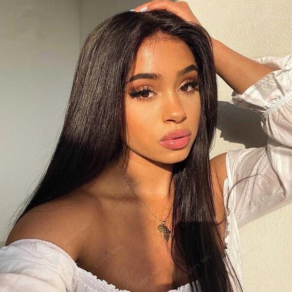 Long Closure Wig 5x5 Lace Closure Human Hair Wigs Straight Lace Wigs