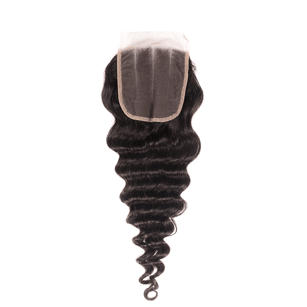 Megalook Buy 3 pcs Loose Deep Wave Get 1 Free 4x4 Lace Closure (Free Part) 100% Natural Human Hair Weaves Deal