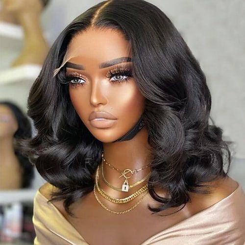 Megalook Minimalist 6 inch Deep Part Hairline Glueless Lace Short Bob Loose Body Wave Pre Cut Wig