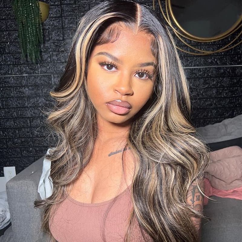 Megalook Bogo Free Hd Transparent 13x4 Lace Front Highlight Balayage Wig Upgrade Human Hair Wigs