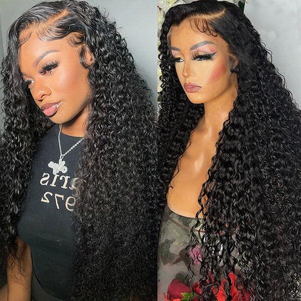 4X4/5x5/13x4 Upgrade REAL HD lace Wigs Curly Crystal Lace Frontal Hair Pre Plucked Deep Curly Hair Invisible Lace Wigs