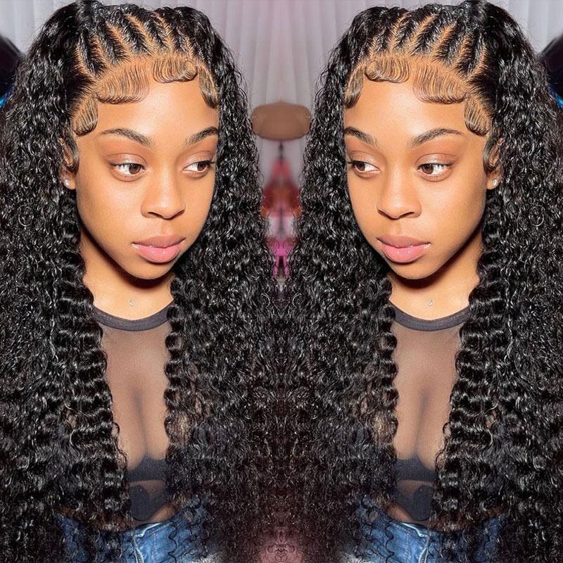 Pre Cut Lace | Glueless 6X5 HD Lace Wig Deep Curly Human Hair Easy Wear And Go Wig