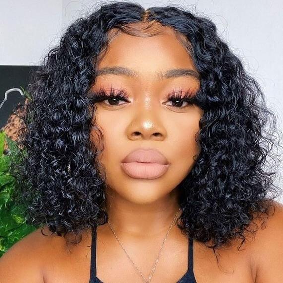 Megalook Bogo Free 13x4 Lace Front Bob Wigs Water/Body Wave Hair Wig