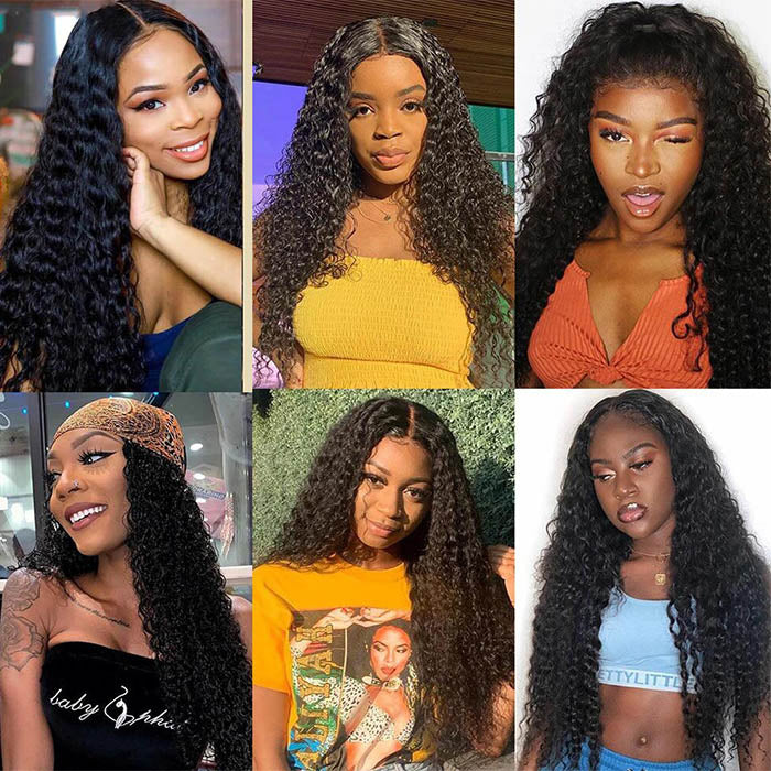 Jerry Curly Lace Closure Wig 4X4 Lace Closure Curly Human Hair Wig