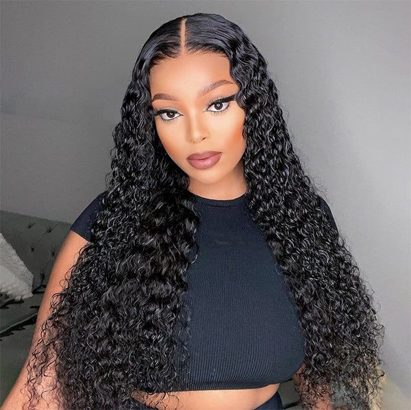 Megalook 3D Dome Cap Bleach Knots 13x4 HD Lace Wig Deep Curly Human Hair Easy Wear And Go Wig