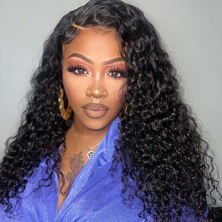 Megalook 3D Dome Cap Bleach Knots 13x4 HD Lace Wig Deep Curly Human Hair Easy Wear And Go Wig