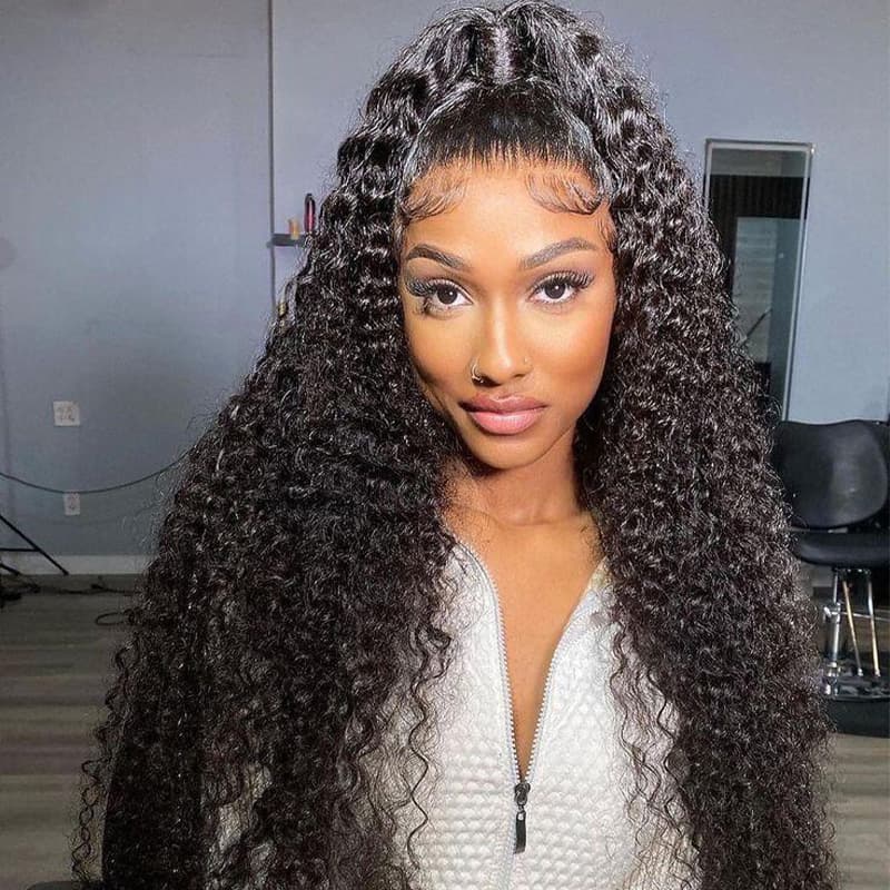 Pre Cut Lace | Glueless 6X5 HD Lace Wig Deep Curly Human Hair Easy Wear And Go Wig