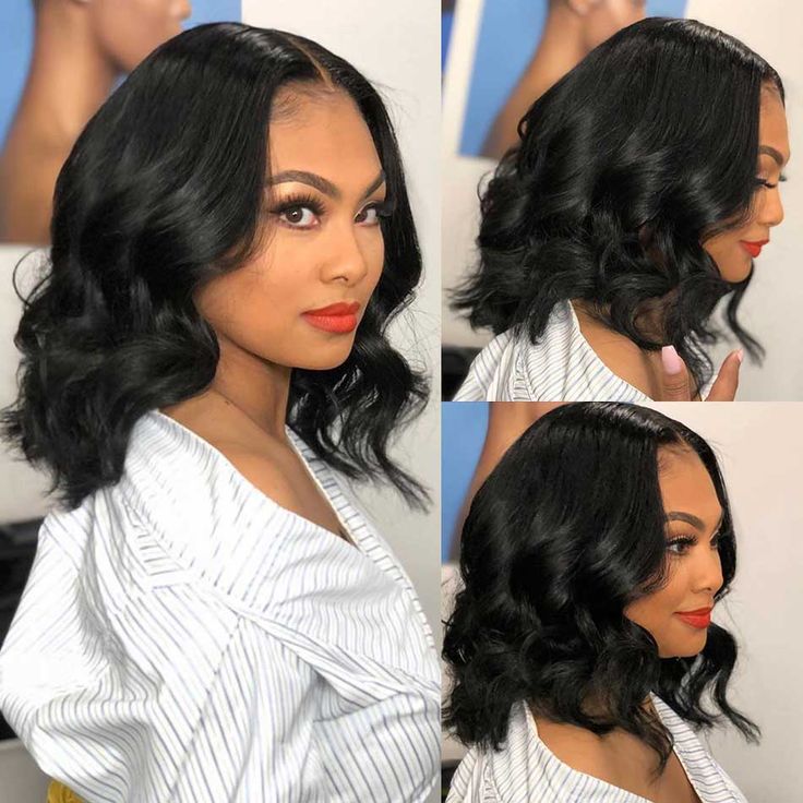 Megalook Minimalist 6 inch Deep Part Hairline Glueless Lace Short Bob Loose Body Wave Pre Cut Wig