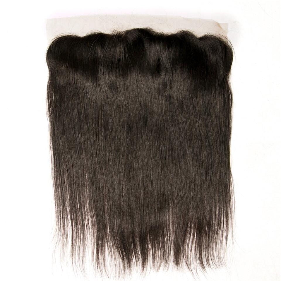 Megalook 10A Grade 3 Bundles Brazilian Straight Hair With 13*4 Ear to Ear Lace Frontal Closure