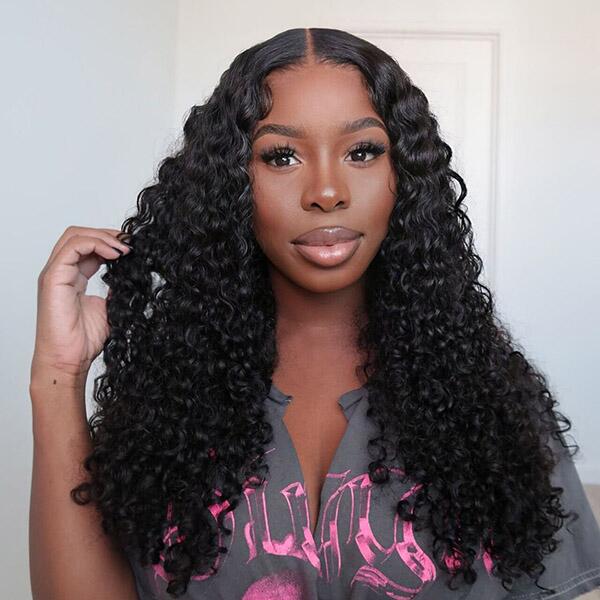 Pre Cut Lace Upgraded 5x5 Lace Closure Water Wave New Dome Cap Beginner Friendly Wig Wear & Go Glueless HD Lace Wig