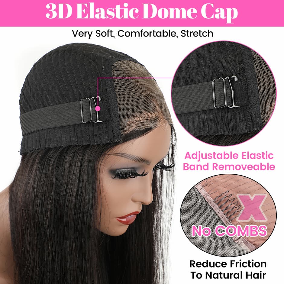 Megalook Pre Cut Lace New Launch Wear & Go Glueless HD Lace Wig 5x5 Highlight P4/27 Color Dome Cap Wigs