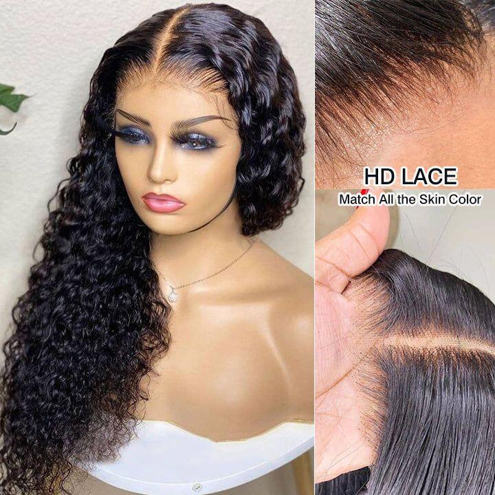 Pre Cut Lace Upgraded 5x5 Lace Closure Water Wave New Dome Cap Beginner Friendly Wig Wear & Go Glueless HD Lace Wig