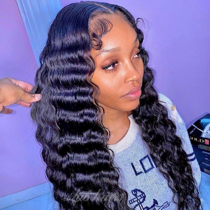 Pre Cut Lace | Breathable Dome Cap Glueless 13x4 HD Lace Wig Loose Deep Wave Human Hair Easy Wear And Go Wig