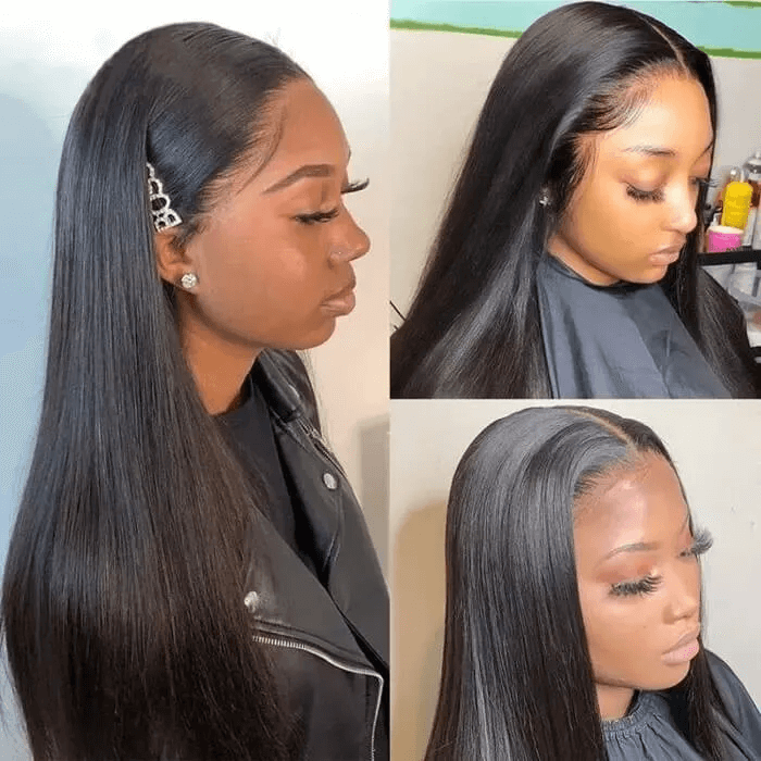 Megalook Upgrade 5x5 Crystal Lace Frontal Wigs Real HD lace Pre Plucked Straight 250% High Density Wigs