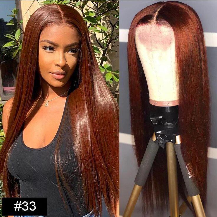 (Super Deal)Megalook 30inch #613 / P1b/30 Highlight/#4 Chocolate Brown Bone Straight Hair Undetectable Transparent Lace Wig