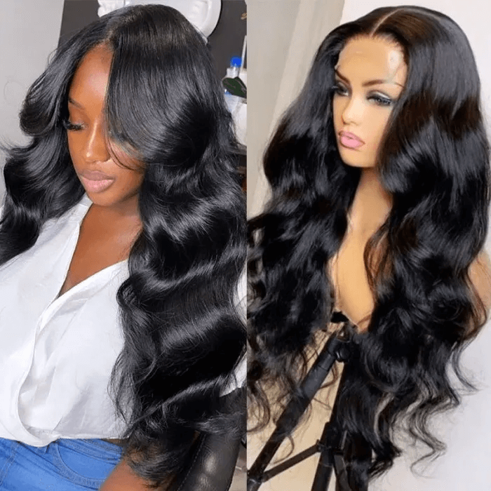 Real HD lace Pre Plucked Upgrade 5x5 Crystal Lace Frontal Wigs Body Wave 210%/250% High Density Wigs