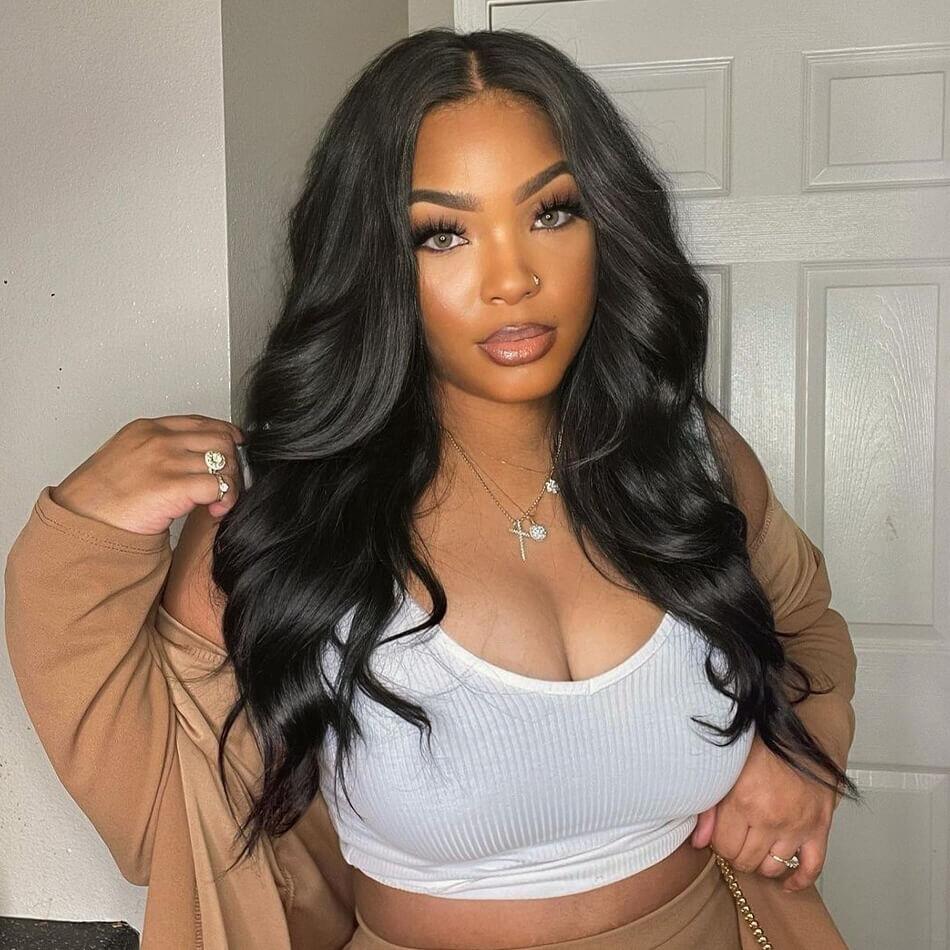 Special offer | 22inch = $99 4X4 Swiss Lace Natural Color Lace Cheap Closure Wigs Body Wave Wig Pre-Plucked With Baby Hair