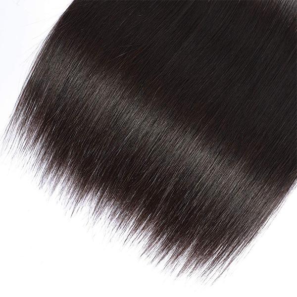 Megalook 10A 3Bundles Straight Hair Brazilian Human Hair Bundles Remy Hair Weave Extensions