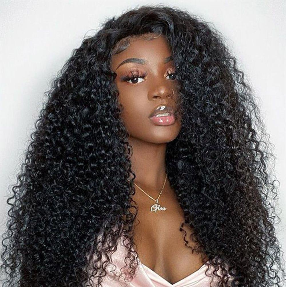 Pre Cut Lace | Kinky Curly 13x4 HD Lace Frontal Wig With Pre-plucked Edges Wig Easy Wear And Go