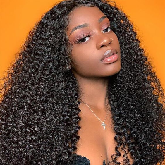 Pre Cut Lace | Kinky Curly 13x4 HD Lace Frontal Wig With Pre-plucked Edges Wig Easy Wear And Go