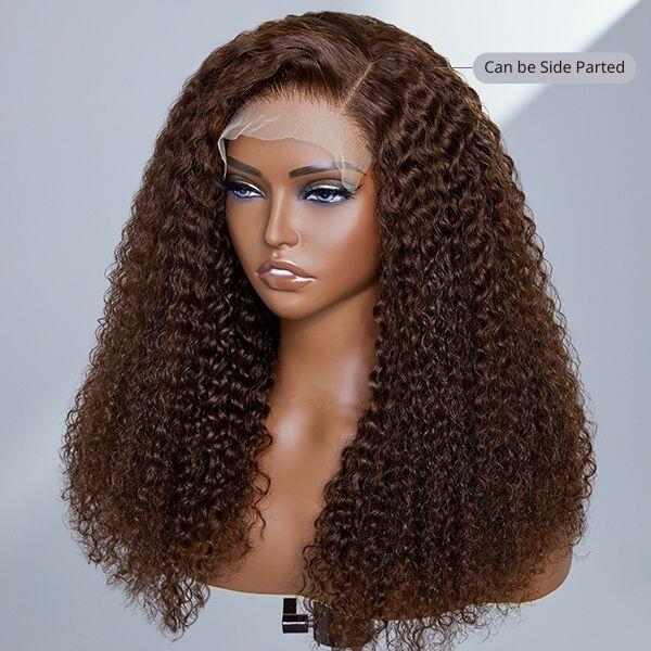 Chocolate Dark Brown Long Curly Human Hair Wigs 210% Density Glueless 5x5 13x4 Lace Front Wig | Fall Hair Trends