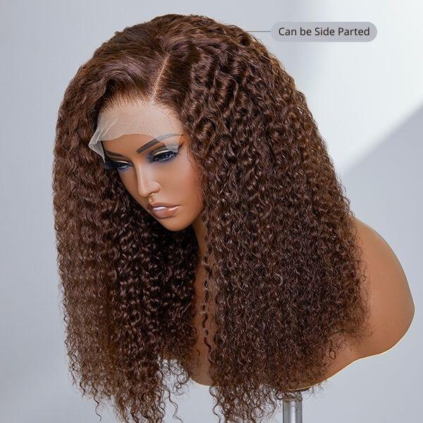 Chocolate Dark Brown Long Curly Human Hair Wigs 210% Density Glueless 5x5 13x4 Lace Front Wig | Fall Hair Trends