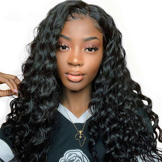 Pre Cut Lace | Breathable Dome Cap Glueless 13x4 HD Lace Wig Loose Deep Wave Human Hair Easy Wear And Go Wig