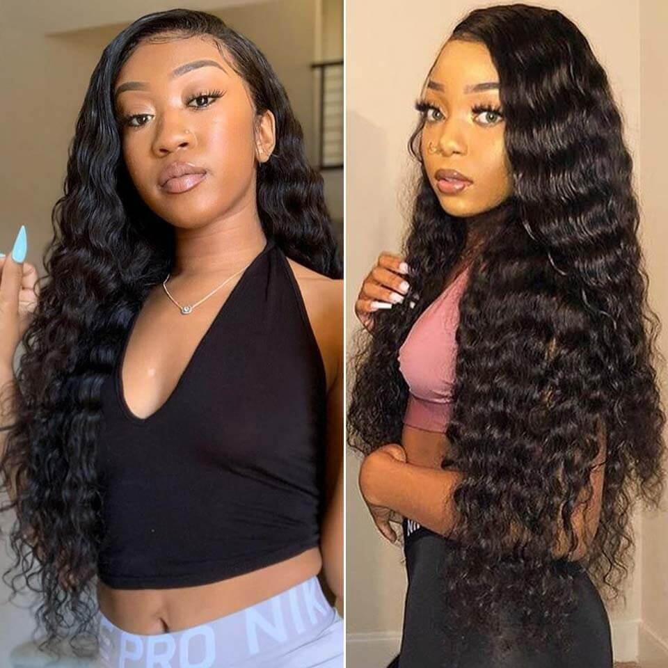 Pre Cut Lace Upgraded 5x5 HD Lace Closure Wigs Real Glueless Loose Deep Wave New Dome Cap Beginner Friendly Wig Wear & Go Glueless Wig