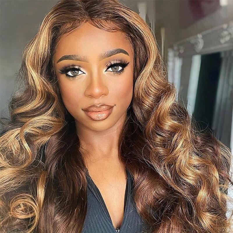 (Super Deal)Megalook 4X4 5X5 Lace Closure Wigs High Density Transparent Lace Closure Wigs P4/27 P1B/30 Available