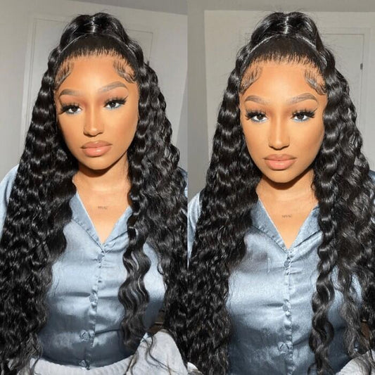 4x4/5x5/13x4 Crystal Lace Frontal Wigs Upgrade HD lace Loose Deep Human Hair Wigs