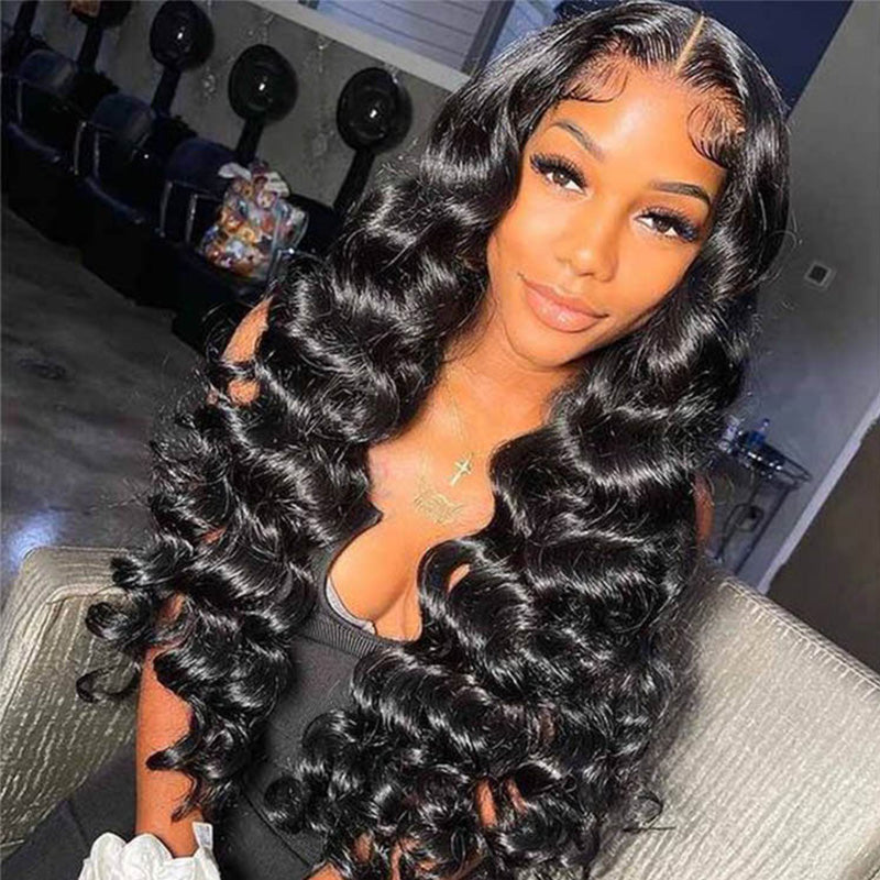 Loose Wave Lace Front Human Hair Wigs 13X4 Transparent HD lace Wig Remy Hair Pre Plucked