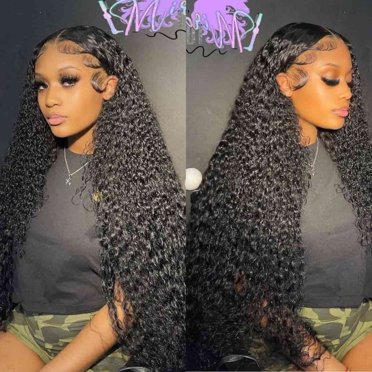 (Super Deal)Megalook 30inch 36inch Long 13x4 Transparent Lace Frontal Wigs Pre-plucked Natural Hairline Breathable Airy Cap Human Hair Wig