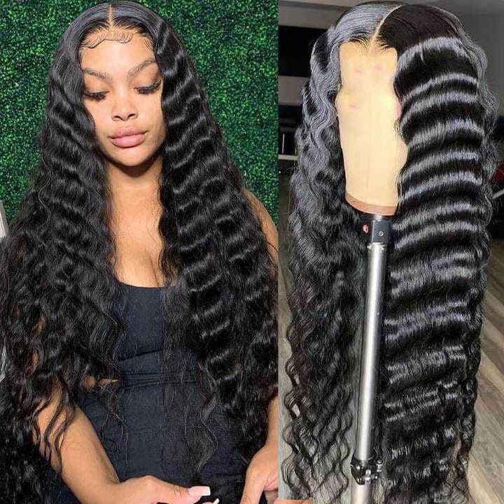 (Super Deal)Megalook 30inch 36inch Long 13x4 Transparent Lace Frontal Wigs Pre-plucked Natural Hairline Breathable Airy Cap Human Hair Wig