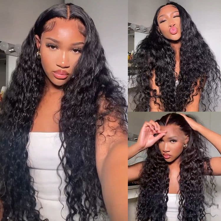 Special offer | 30inch = $199 Megalook 30inch 36inch Long 13x4 Transparent Lace Frontal Wigs Pre-plucked Natural Hairline Breathable Airy Cap Human Hair Wig