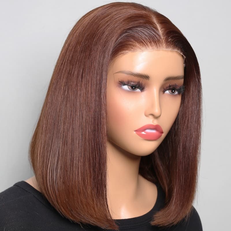 Megalook Bogo Free 6 Inches Deep Part Pre-Cut Lace Wigs Straight Bob No Code Needed