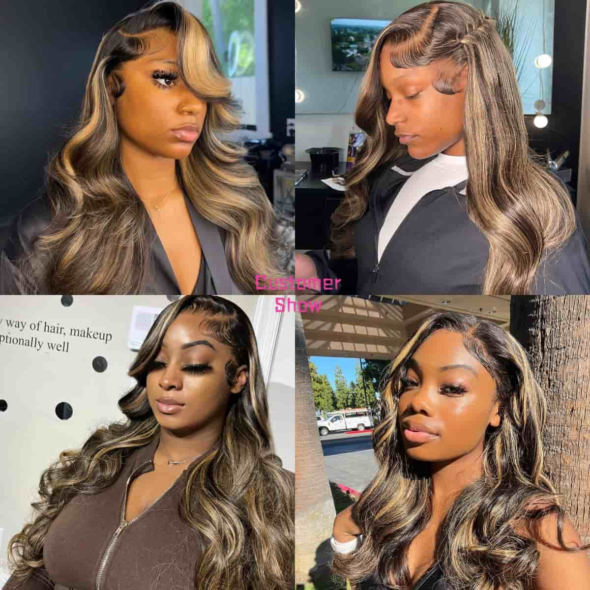 (Super Deal)$109.9 Highlight Balayage Color Wig HD Lace 4x4 Transparent Lace Wig(50pcs Limited Sale)