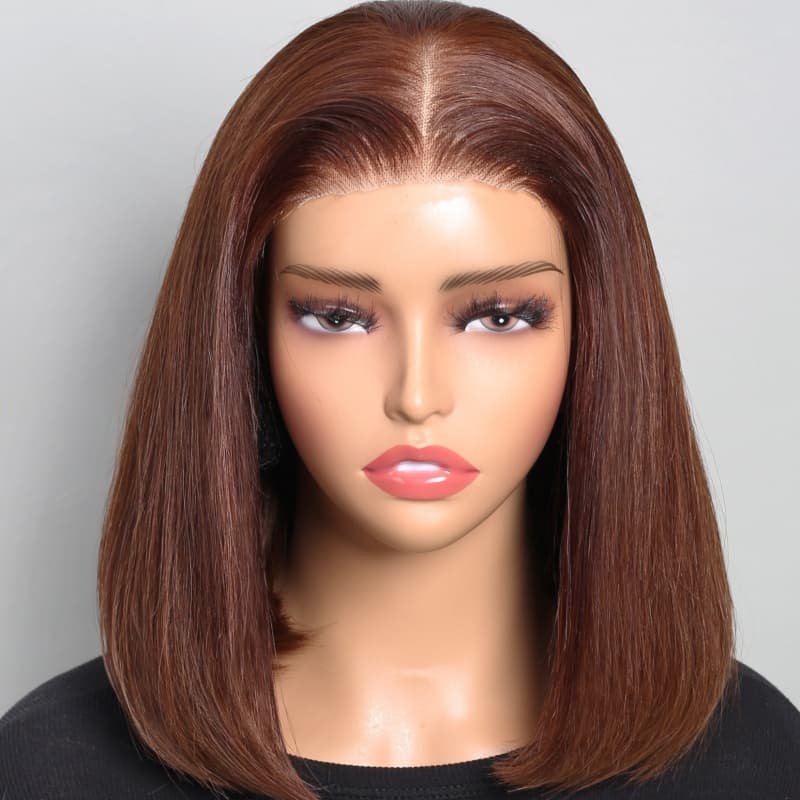 Megalook Bogo Free 6 Inches Deep Part Pre-Cut Lace Wigs Straight Bob No Code Needed