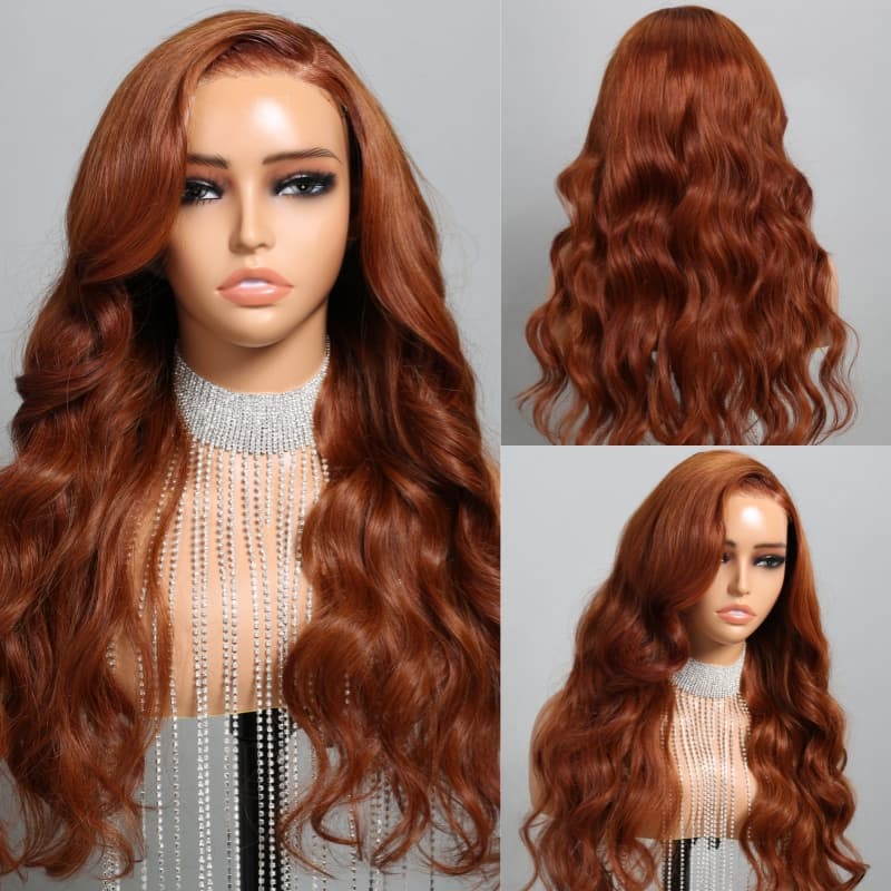 Color #4 Chocolate Brown Loose Body Wave 6x5 HD Lace 3D DOME Cap Wear Go C Part Glueless Mini Knots Pre-plucked  Hair Pre-cut Lace Wig