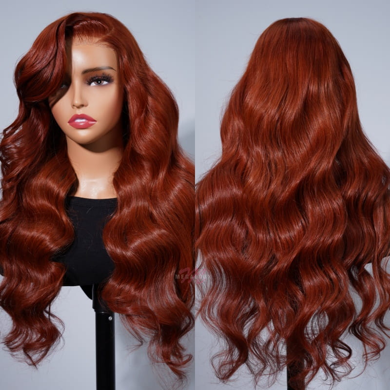 Color #4 Chocolate Brown Loose Body Wave 6x5 HD Lace 3D DOME Cap Wear Go C Part Glueless Mini Knots Pre-plucked  Hair Pre-cut Lace Wig