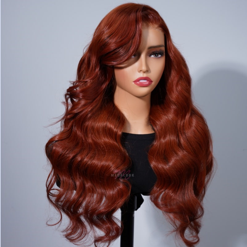 Color #4 Chocolate Brown Loose Body Wave 6x5 HD Lace 3D DOME Cap Wear Go C Part Glueless Mini Knots Pre-plucked  Hair Pre-cut Lace Wig