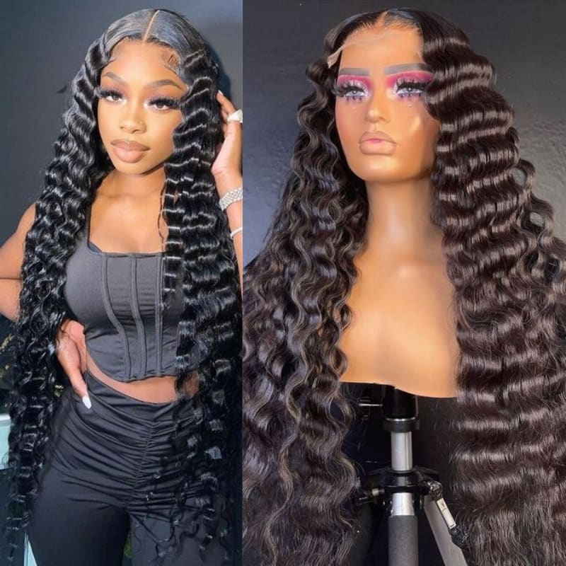 Special offer | 30inch = $199 Megalook 30inch 36inch Long 13x4 Transparent Lace Frontal Wigs Pre-plucked Natural Hairline Breathable Airy Cap Human Hair Wig