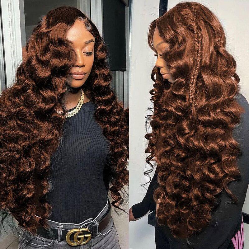 (Super Deal)Loose Deep 30inch Long 13x4 Transparent Lace Frontal Wigs Pre-plucked Natural Hairline Breathable Airy Cap Human Hair Wig