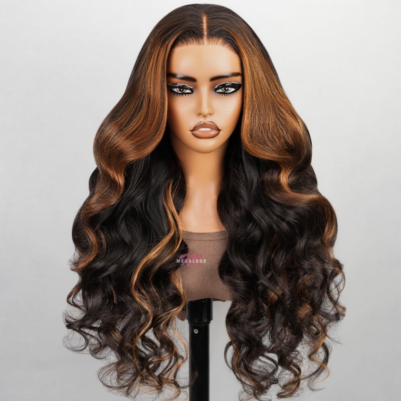 Special offer | 30inch = $196.99 30inch 6x5 Transparent Lace #613 #P1b/30 Balayage Barbie Blonde Highlight Bone Straight Hair Body Wave Wig