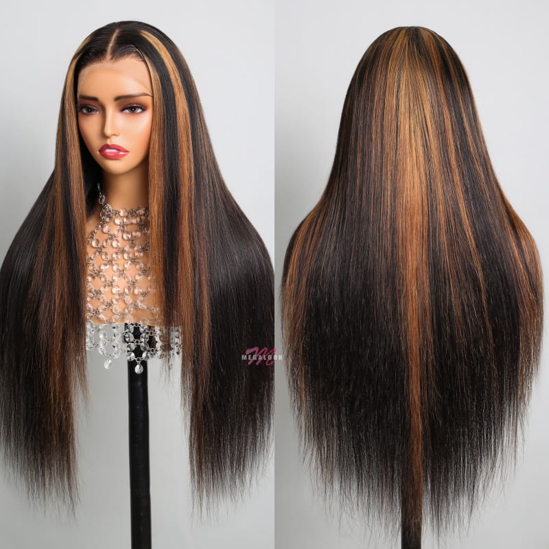 Special offer | 30inch = $196.99 30inch 6x5 Transparent Lace #613 #P1b/30 Balayage Barbie Blonde Highlight Bone Straight Hair Body Wave Wig